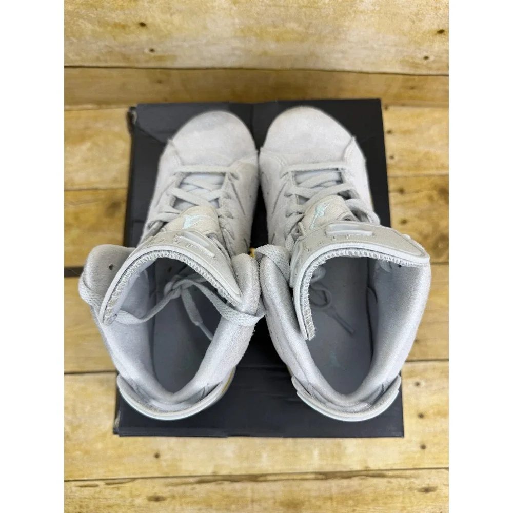 Jordan‎ 6 Retro PS Pure Platinum Glacier Blue Gold HF0413-074 Kids Size 2Y